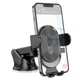 Универсальный автомобильный держатель HOCO Wise automatic induction wireless fast charging Car holder HW3 (center console) |5-15W| black - изображение 6
