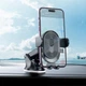 Универсальный автомобильный держатель HOCO Wise automatic induction wireless fast charging Car holder HW3 (center console) |5-15W| black - изображение 9