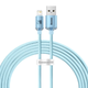 Кабель Baseus CAJY001203 Crystal Shine Series Lightning 2.4A 2m 480 Мбит/с sky blue - изображение 1