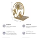 Упор для книг Glozis Ginkgo Bronze G-040 14 х 14 см - изображение 6