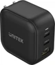 Зарядное устройство Unitek GaN 3 порта, PD 66W QC 3.0 черный (P1108ABK) - изображение 2