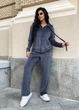 Велюровый спортивный костюм на молнии с капюшоном Q4139-1 L-XL (50-52) Серый - изображение 1