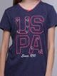 Домашній одяг U. S. Polo Assn - Футболка та бриджі 15662 сині, S - зображення 3