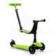 Самокат трехколесный Best Scooter с родительской ручкой и сиденьем зеленый цвет - изображение 1