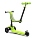 Самокат трехколесный Best Scooter с родительской ручкой и сиденьем зеленый цвет - изображение 3
