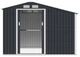 Садовий сарай із навісом для інструментів MADISON 9x6 Cold Grey 278x191 cm 003997 - зображення 3