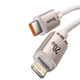 Кабель Baseus 1.2м Lightning - Type-C 20W 480 Мбит/с для Быстрой Зарядки Power Delivery (PD) USB-C на Apple 8 Pin Розовый - изображение 11