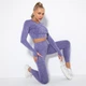 Жіночий костюм для фітнесу Whatiwear з утяжкою та ефектом Push Up (Пуш Ап) фіолетовий S (1318-purple-S) - зображення 3