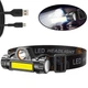 Налобний USB ліхтар Bailong BL-8101 XPE+COB - зображення 12