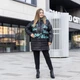 Куртка женская большого размера зимняя UF-Fashion Алина-окс 54 черный+бирюзовый - изображение 1