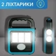 Акумуляторний ручний ліхтар Solar LED light HS-8020 (A-2301A) чорно-синій із сонячною панеллю - зображення 3