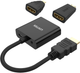 Kabel Unitek Y-6355 Micro/Mini HDMI do VGA + adapter audio Czarny (4894160021779) - obraz 2