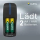 Зарядний пристрій Varta Mini Charger включаючи 2 перезаряджувані батареї AA 2100 мАг (57646101451) - зображення 6