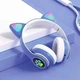 Наушники беспроводные Bluetooth TUCCI STN28 с кошачьими ушками Blue (747224) - изображение 2