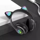 Наушники беспроводные Bluetooth TUCCI STN28 с кошачьими ушками Black (747220) - изображение 2