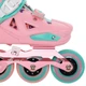 Роликовые коньки раздвижные Feile 225 размер 30-33 Light Pink-Mint - изображение 5