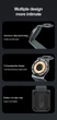 Док-станция JYD Metal 3в1 Magnetic Wireless Charger для iPhone 14/13/12 MagSafe, AirPods, Apple Watch (Grey) - изображение 4