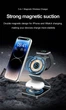 Док-станция JYD Metal 3в1 Magnetic Wireless Charger для iPhone 14/13/12 MagSafe, AirPods, Apple Watch (Grey) - изображение 6