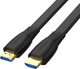 Кабель Unitek High Speed ​​HDMI 2.0 4K 60Hz плоский 1 м (C11063BK-1M) - зображення 1