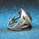Кольцо Coctail ring Перстень женский .Бохо Черная шпинель м цирконы.19 размер Современный дизайн Италия 4132 -COPY- - изображение 3