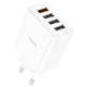Зарядне мережеве HOCO C102A Fuerza (4USB QC3.0 18W) Білий - изображение 1