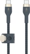 Кабель Belkin USB-C to USB-C 2.0 Braided Silicone 1 м Blue (CAB011BT1MBL) - изображение 3