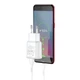 Адаптер мережевий Hoco Micro USB Cable Star round dual Port charger set C88A |2USB, 2.4A| white - зображення 4