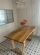 Дизайнерский Кухонный обеденный стол из натурального дерева Loft Design 220x80x75h Коричневый / Дерево ATL1347 - изображение 2