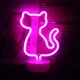 Ночник неоновый лампа светильник Fire Кошка розовая new - изображение 6