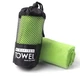 Мікрофібровий, спортивний, рушник "Microfiber Towel" салатовий 80х180 см - зображення 3
