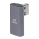 Переходник адаптер угловой USB 3.0 M/F 10Gbps Graphite (48567) - изображение 5