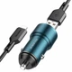 Автомобільне ЗУ з кабелем Lightning 1m BOROFONE BZ19 Wisdom dual port car charger Sapphire Blue BZ19LSU - зображення 2