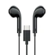 Навушники BOROFONE BM80 Magnificent Type-C wire-controlled digital earphones with microphone Black - зображення 1