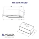 Витяжка Minola hbi 5214 wh 700 led - зображення 7