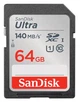 Карта памяти SanDisk sd 64gb c10 uhs-i R140MB/s Ultra sdsdunb-064g-gn6in - изображение 1