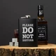 Фляга "Please do not disturb", английский, Деревянная подарочная коробка с гравировкой - изображение 1