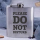 Фляга стальная "Please do not disturb", английский, Деревянная подарочная коробка - изображение 2