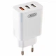 Сетевое зарядное устройство СЗУ XO XO-L72(EU) 18W 3 USB 3A с кабелем USB-Type-C White/Белый - изображение 2