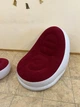Надувний диван AIR SOFA Надувне велюрове крісло з пуфом Червоний - зображення 3