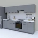Сучасна кухня 2.8 м, готовий модульний кухонний гарнітур 280 см Opendoors Антрацит - зображення 1