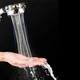 Турбо лейка вращение 360° Turbocharged Shower Head Водосберегающая насадка для душа c вентилятором с уникальным рисунком воды - изображение 3