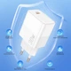 Мережевий зарядний пристрій Borofone BA77A Insightful PD30W Білий - зображення 3