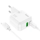 Сетевое зарядное устройство Hoco C111A PD 30W+QC3.0 Type-C to Lightning White - изображение 3