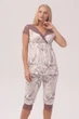 Пижама: блуза и бриджи Roksana 56(5XL) Коричневый микс (86093) - изображение 1