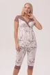 Пижама: блуза и бриджи Roksana 54(4XL) Коричневый микс (86093) - изображение 1