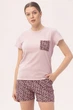 Комплект: футболка и шортики Roksana 52(3XL) Розово-бордовый (86209) - изображение 1