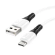 Кабель HOCO X82 Silicone USB-A до Micro-USB, 1 м, 2.4 A, White - зображення 2