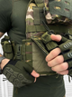 Плитоноска бронежилет с двумя точками быстрого сброса, подсумками и Cordura 1000d Мультикам - изображение 4