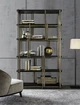 Дизайнерський Стелаж в стилі Loft Design 160x34x220h Бронза/Дерево ATL957 - зображення 2