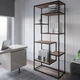 Дизайнерський Стелаж в стилі Loft Design 100x30x220h Чорний/Дерево ATL075 - зображення 3